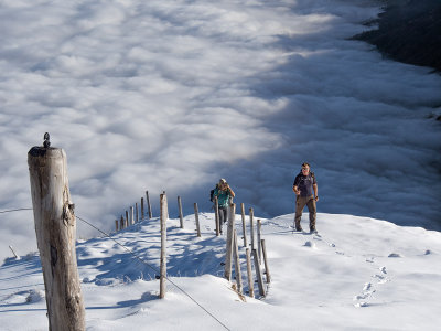 On the way to the peak.