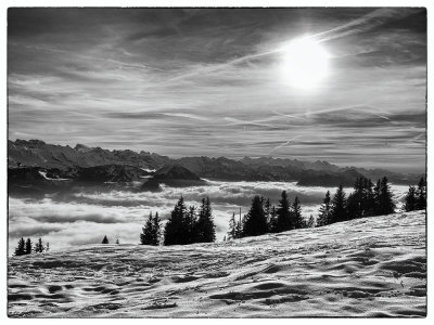 Mount Rigi with sea of clouds