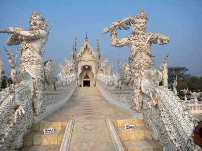 The entrance to Wat Rong Khun  White Temple