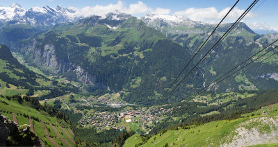 View from Maennlichen-Scheidegg to Lauterbrunnen