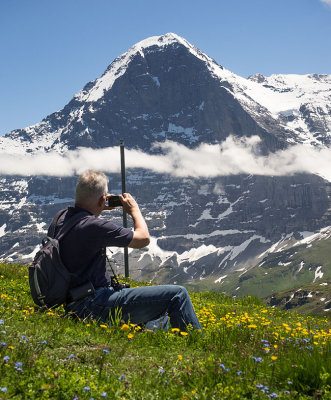 What a stunning view to Mount Eiger.