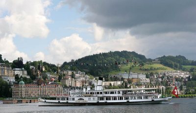 Ship Stadt Luzern entrance to the harbor