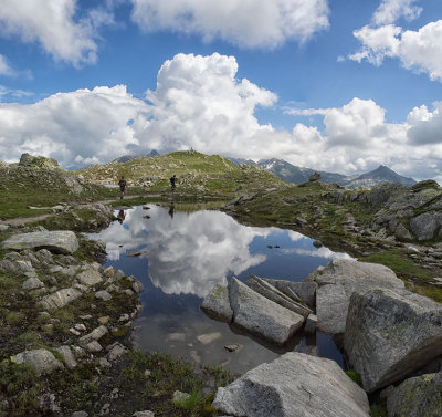 A small pond on mountain Gotthard