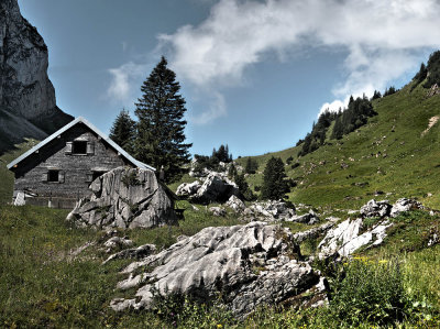 Alp hut near to the top.