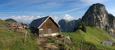 Shelter for farmer and cows