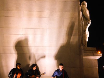 Singing under Washington Square