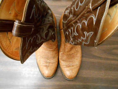 VINTAGE TONY LAMA MENS COWBOY BOOTS 0STRICH