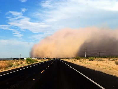 Arizona Dust Storm - Taken Thru My Dirty Windshield