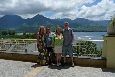 The 4 of Us at Hanalei Bay
