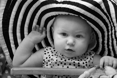 Black & White Hat Girl