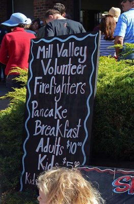 MV Firefighters Breakfast Sign