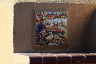 Painted Oven Tile
