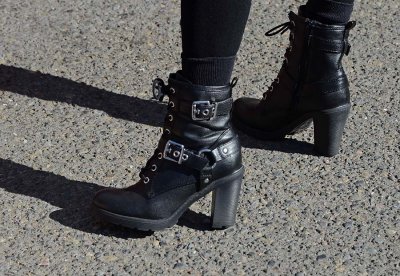Black High-heeled Boots