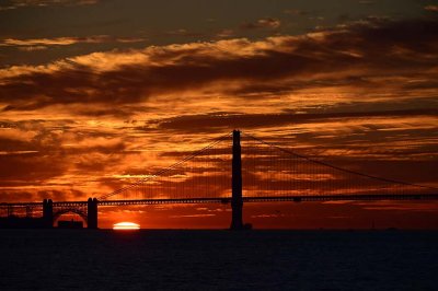Sun Melting Under the Golden Gate
