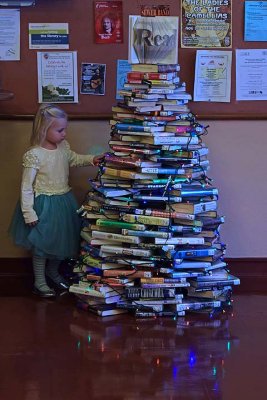 Book Christmas Tree at the Library