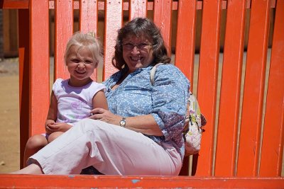 On The Giant Chair With Grandma