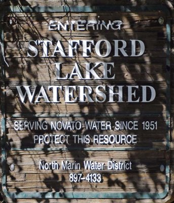 Stafford Lake Watershed Sign