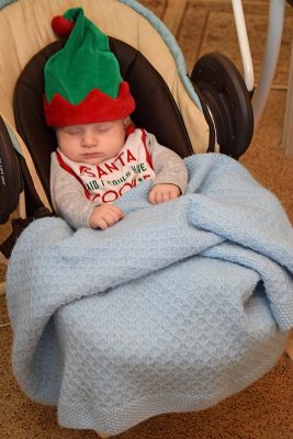 Santa JJ Asleep In Swing