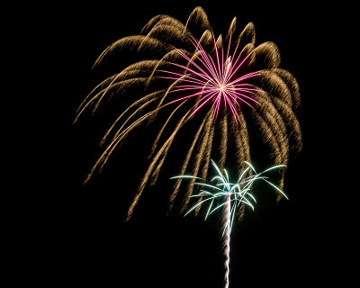 Flowers in the Sky - Pecan Grove Fireworks - July 4, 2013