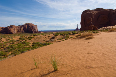 SAND DUNES AND TOTEM POLE