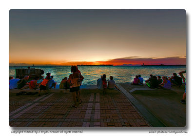 Sunset crowd 