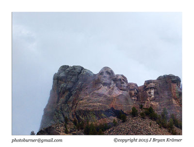Mt Rushmore in the rain