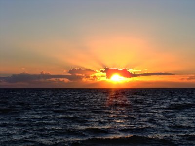 Baltic Sea sunset on the island Poel