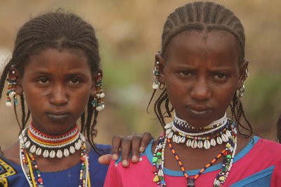 Girls from the Fula nomadic tribe  