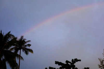 Sunset rainbow over Ao Nang Beach