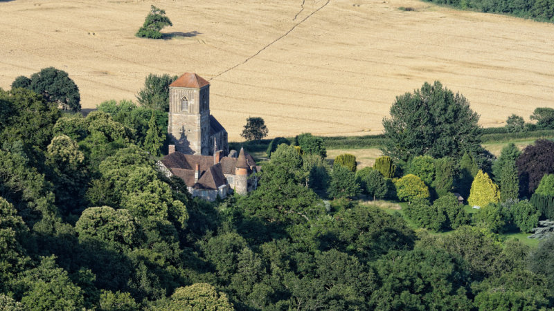 Little Malvern Priory from Herefordshire Beacon