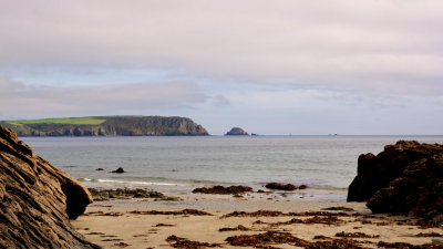 Porthbean beach looking towards Nare Head