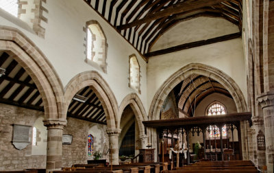 from Nave towards chancel and organ
