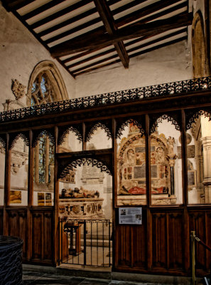 The Clopton Chapel in the south aisle of the nave