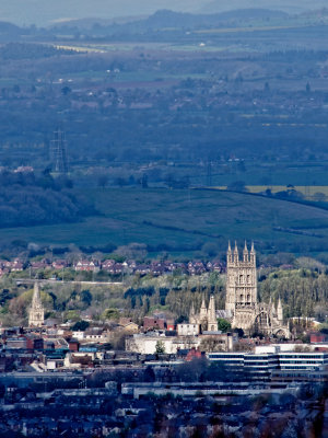 Gloucester Cathedral from Coopers Hill