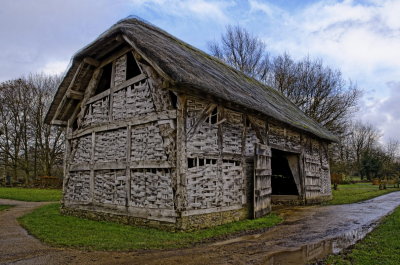 Cruck-framed barn from Cholstrey, Herefordshire