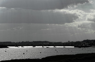 Orford harbour and crossing to Orfordness