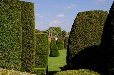 the house from the topiary garden