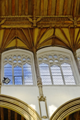 St Peter Mancroft - clerestory and timber fan vaulting at ceiling edge