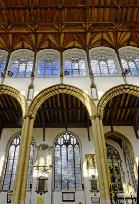 St Peter Mancroft - north aisle, clerestory and ceiling edge
