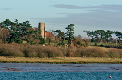 Ramsholt Church from the south shore