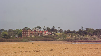 Bawdsey Manor from Felixstowe north beach