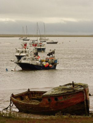 Boats off Orford harbour