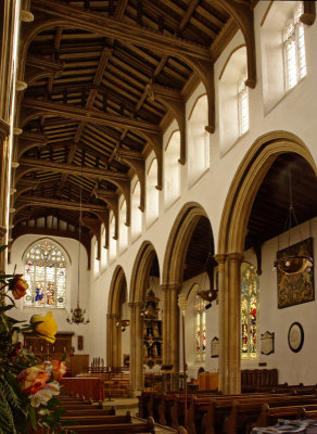 along the nave