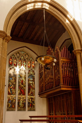 Organ and north aisle glass