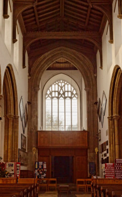 West window through tower