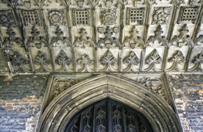 Dedham church - ceiling of passageway in tower