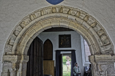 Church of St Andrew, Wissett -detail of north door