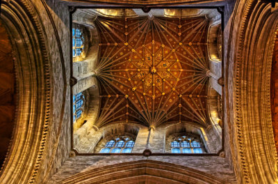 Interior of tower at the crossing