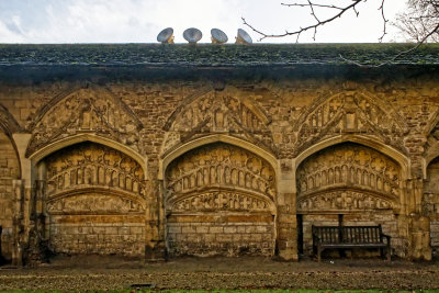 Infilled cloister arches
