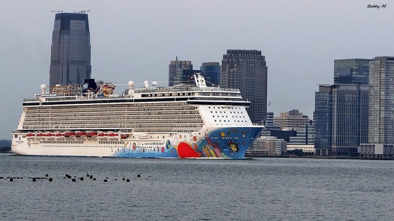 Cruise ship on Hudson River